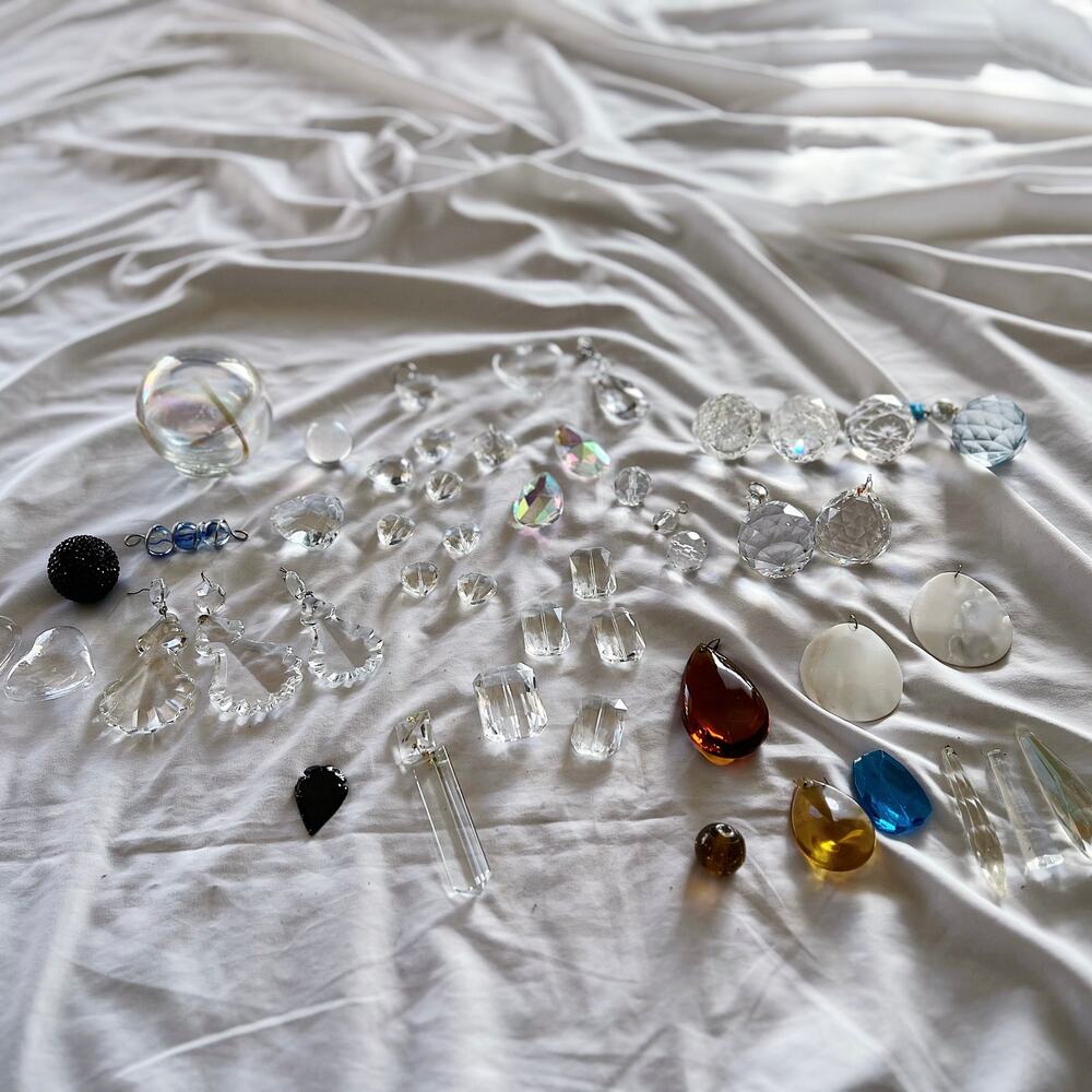 Glass and Crystal Beads Charms Pendants Lot 3lbs